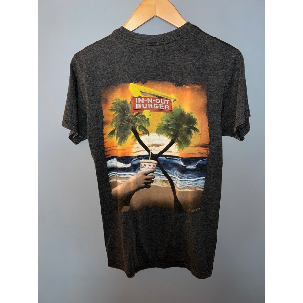 In-N-Out Burger California Graphic T-Shirt Mens Small Charcoal Heather Grey Tee